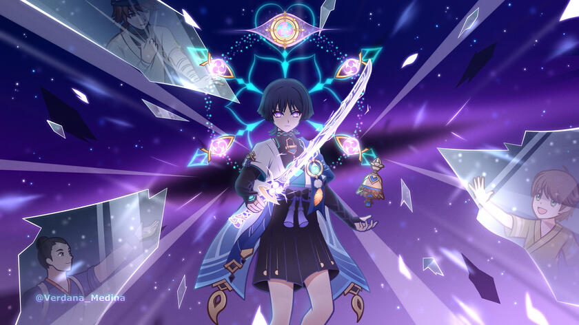 Inazuma protector - Wanderer art contest 2023 Inazuma protector - Wanderer art contest 2023